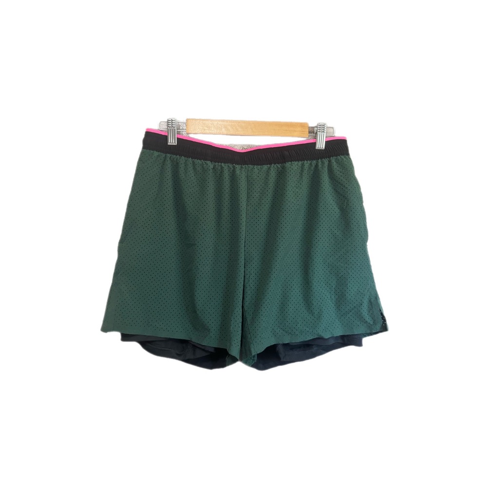 Chubbies Running Shorts Mens L Green Excellent 5.5 Inseam Mesh Compression Liner